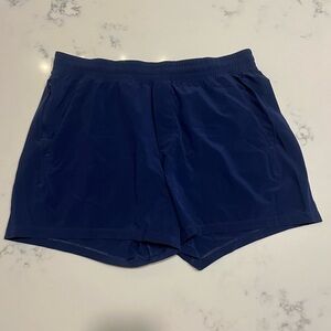 Navy Athletic Shorts. Pace Breaker Linerless Shorts 5”.